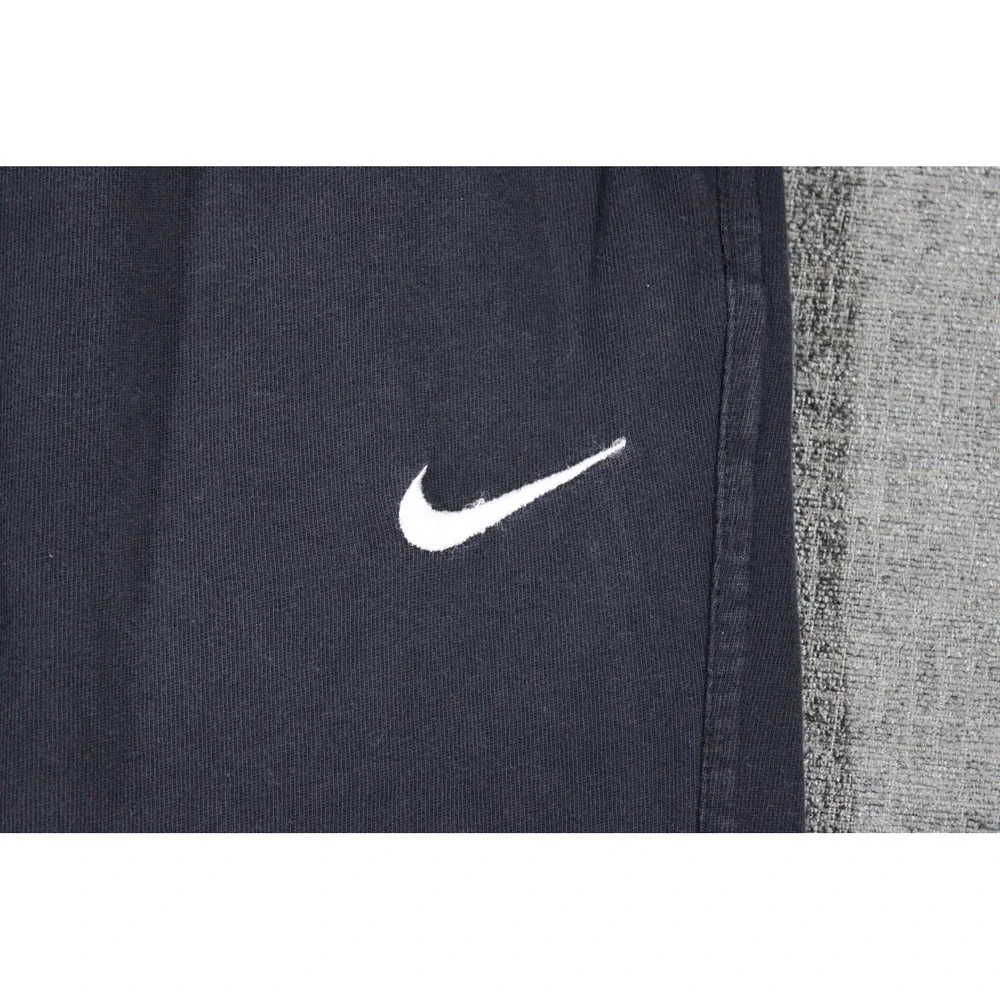 Nike Vintage Sweatpants Mens Large Navy Blue Embroidered Swoosh Cotton Joggers